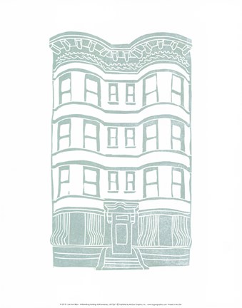 Framed Williamsburg Building 4 (Brownstone) Print