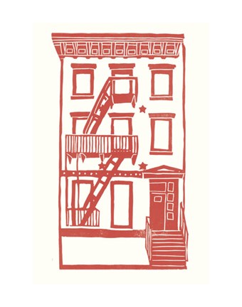 Framed Williamsburg Building 7 (S. 4th and Driggs Ave.) Print