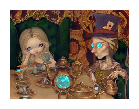 Framed Alice and the Mad Hatter Print