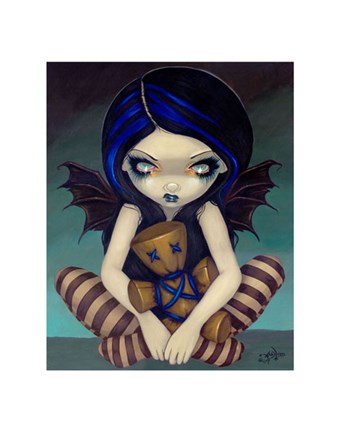 Framed Voodoo In Blue Print