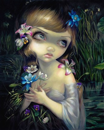 Framed Portrait of Ophelia Print