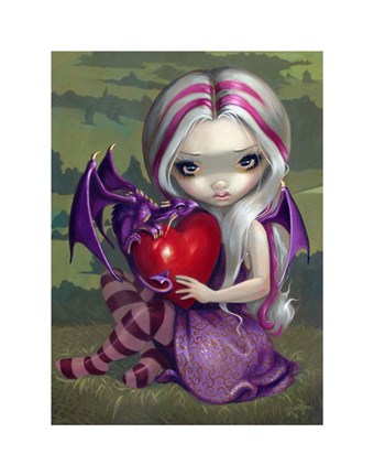 Framed Valentine Dragon Print
