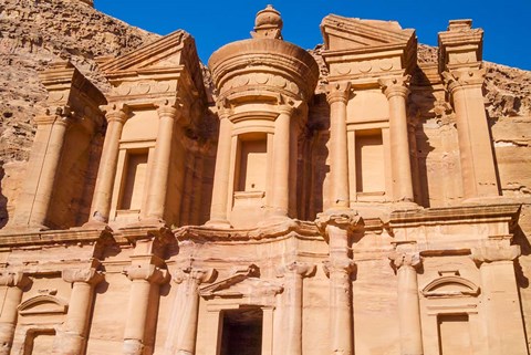 Framed Monastery or El Deir, Petra, UNESCO World Heritage Site, Jordan Print