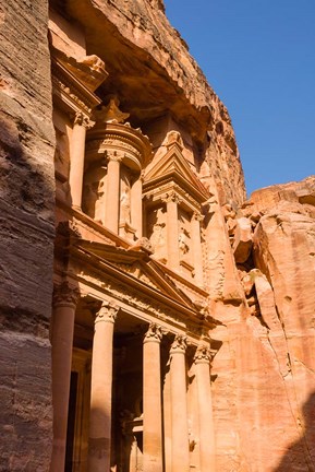 Framed Treasury, El-Khazneh, Petra, UNESCO Heritage Site, Jordan Print