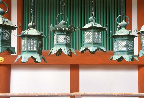 Framed Kasuga Lanterns, Kasuga Shrine, Nara, Japan Print