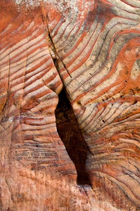 Framed Sandstone Rock Formations, Petra, Jordan Print