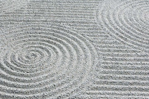 Framed Pattern in Sand, Tofukuji Temple, Kyoto, Japan Print