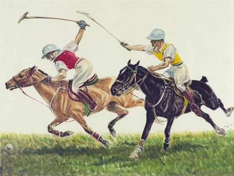 Framed Polo action Print