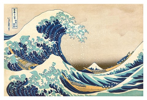Framed Great Wave off Kanagawa Print