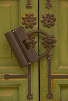 Framed Metal Door Lock, Changgyeonggung Palace Complex, Seoul, South Korea Print