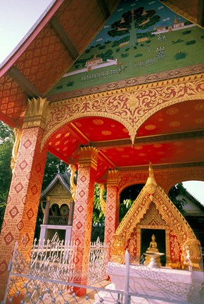 Framed Sen Temple, Wat Sen, Luang Prabang, Laos Print