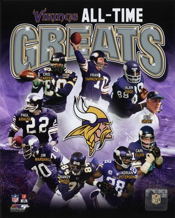 Framed Minnesota Vikings All-Time Greats Composite Print