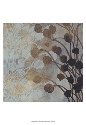 Framed Spa Blue &amp; Gold II Print