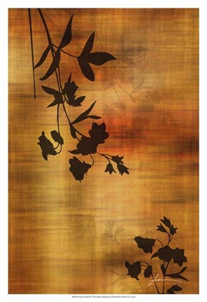 Framed Sepia Floral II Print