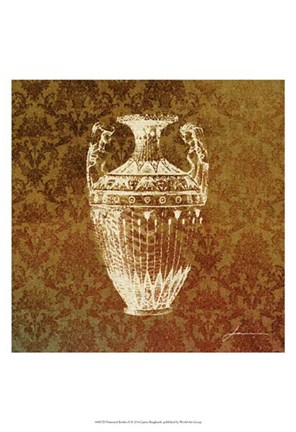 Framed Patterned Bottles II Print