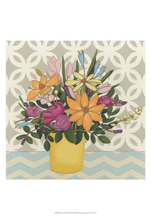 Framed Patterns &amp; Petals II Print