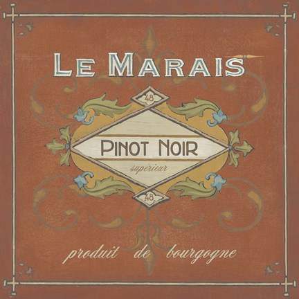 Framed Vintage Wine Labels II Print