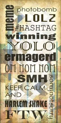 Framed Urban Chevron Phrases I Print