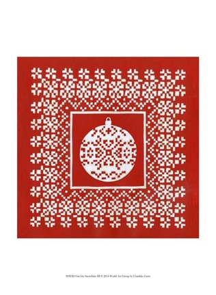 Framed Fair Isle Snowflake III Print