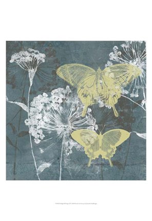 Framed Indigo &amp; Wings II Print