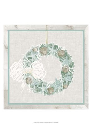 Framed Coastal Christmas I Print