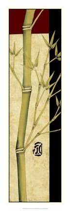Framed Meditative Bamboo Panel I Print