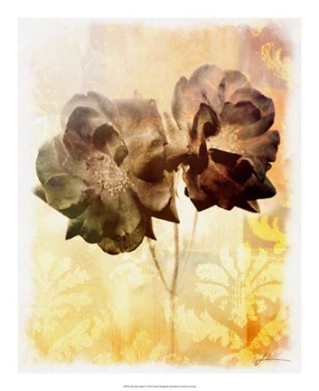 Framed Brocade Garden I Print