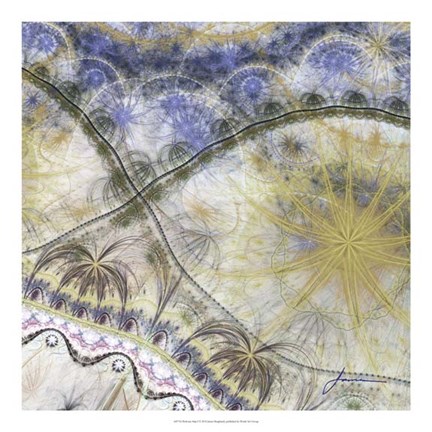 Framed Bedouin Map I Print