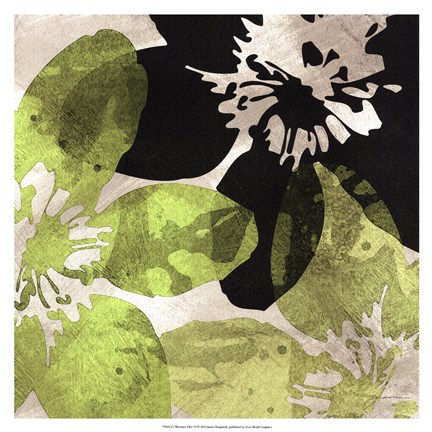 Framed Bloomer Tiles VI Print