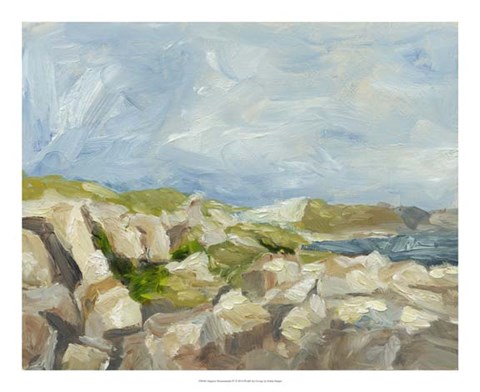 Framed Impasto Mountainside IV Print