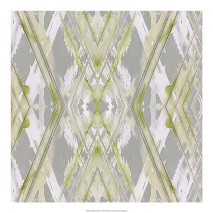 Framed Argyle Watercolor I Print