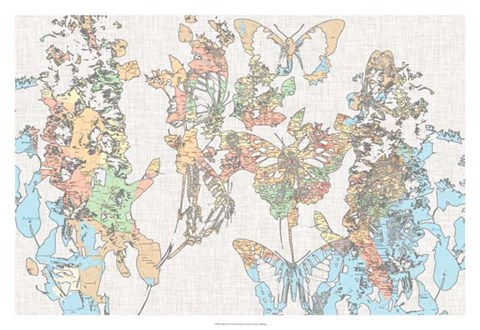 Framed Flight Plan I Print