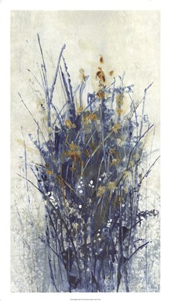 Framed Indigo Floral I Print