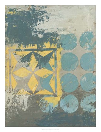 Framed Dots and Stars I Print