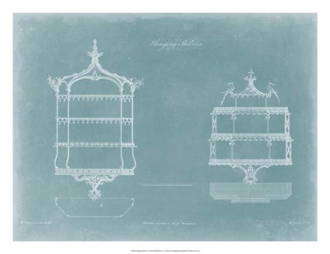 Framed Hanging Shelves II Print