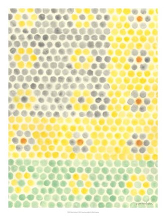 Framed Floral Linoleum I Print