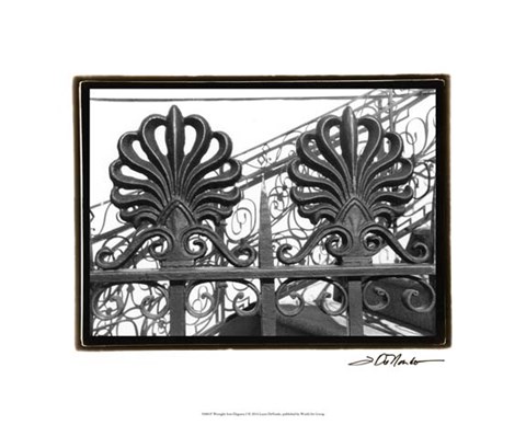 Framed Wrought Iron Elegance I Print
