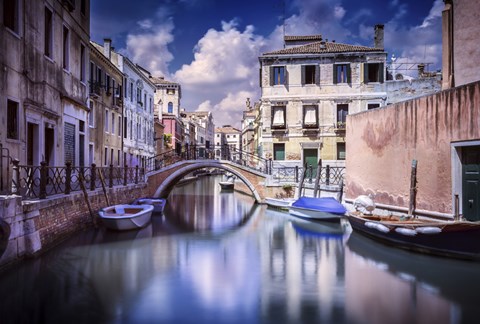 Framed Venetian canal, Venice, Italy Print