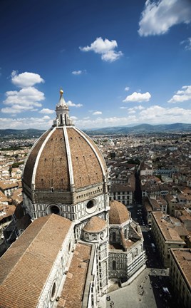 Framed Piazza del Duomo with Basilica of Saint Mary of the Flower, Florence, Italy Print
