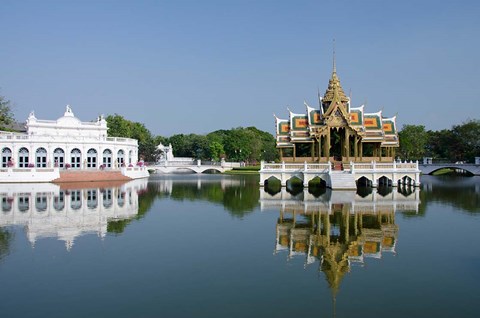 Framed Aisawan Dhipaya Asana Pavilion, Royal Summer Palace, Bangkok, Thailand Print