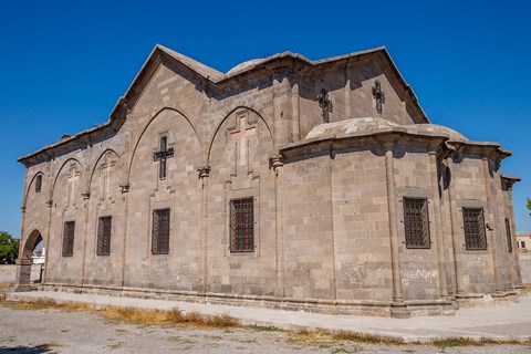 Framed Old abandoned church in Cappadocia, Central Anatolia, Turkey Print