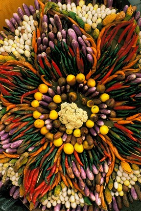 Framed Chili Pepper Decoration, Thailand Print