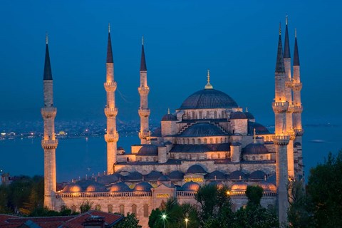 Framed Blue Mosque, Istanbul, Turkey Print