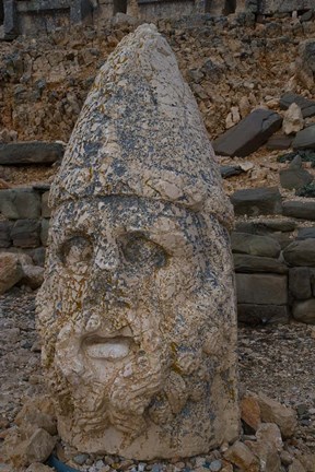 Framed Head Statues, Mount Nemrut, Turkey Print