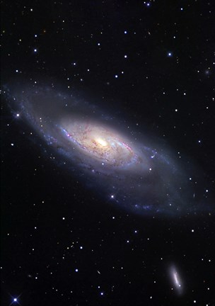 Framed Messier 106, A Spiral Galaxy in the Constellation Canes Venatici Print