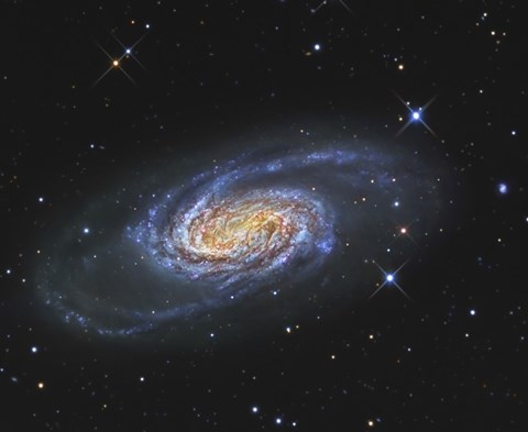 Framed NGC 2903, A Barred Spiral Galaxy in the Constellation of Leo Print