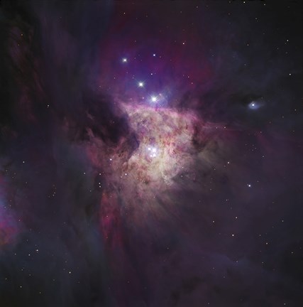 Framed Center of the Orion Nebula (The Trapezium Cluster) Print