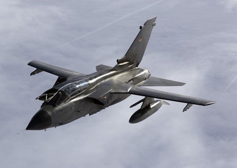 Framed Luftwaffe Tornado IDS over northern Germany (side view) Print