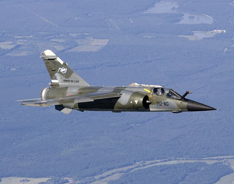 Framed Mirage F1CR of the French Air Force over France Print