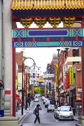 Framed Chinatown, Little Bourke Street, Melbourne, Victoria, Australia Print